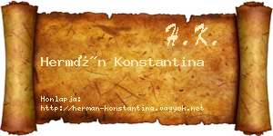 Hermán Konstantina névjegykártya